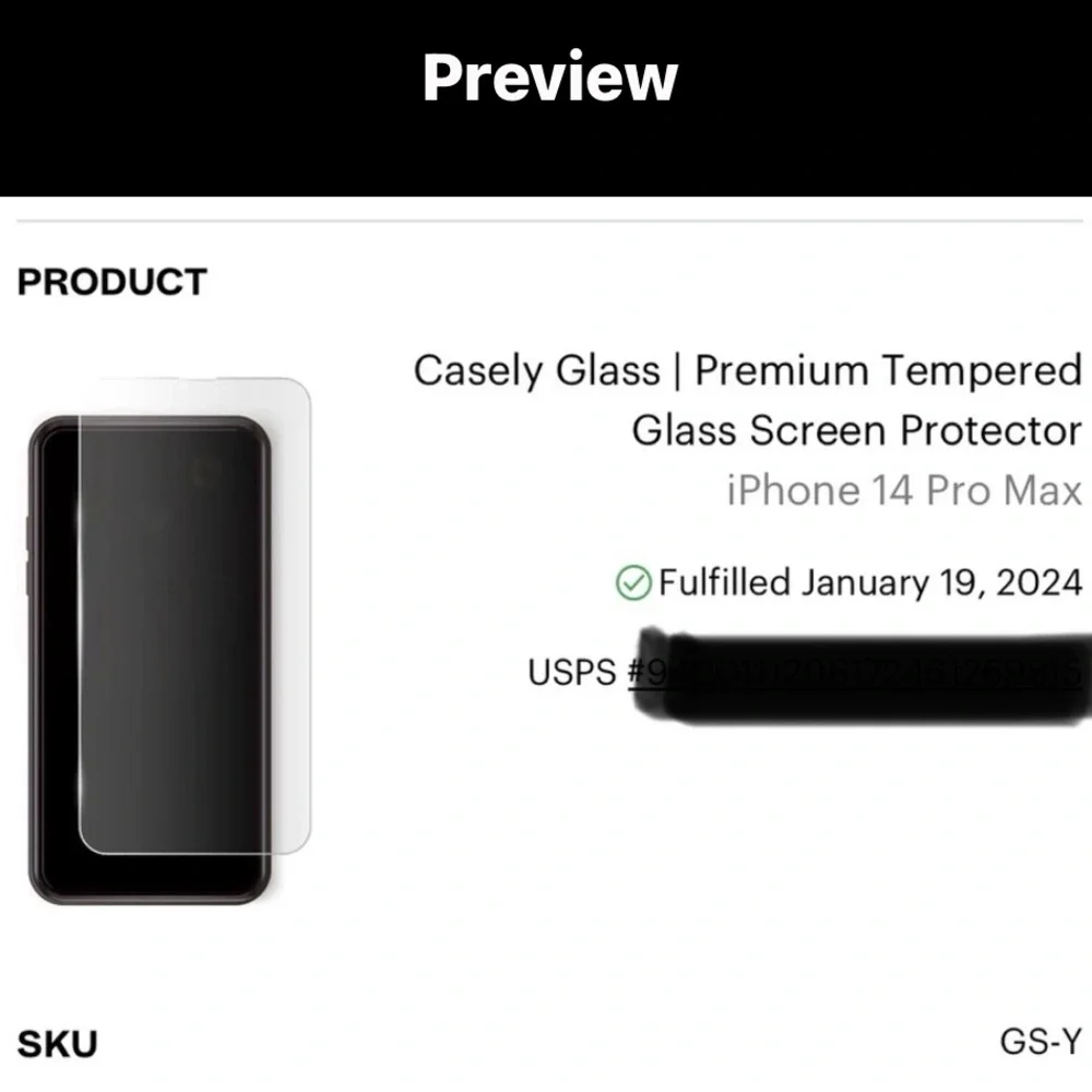 CASELY iPhone 14 Pro Max glass screen protector BRAND NEW SEALED IN BOX